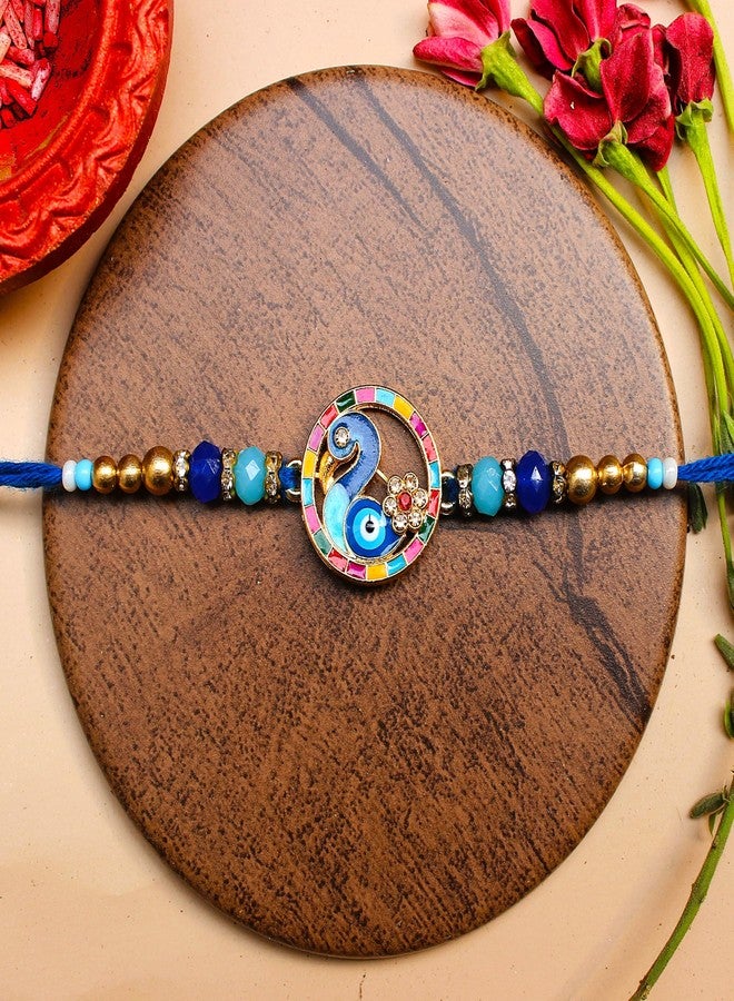 BANDHAN Evil Eye Peacock Designer Rakhi for Bro | raksha rakhi, new latest rakhi design - Image 5