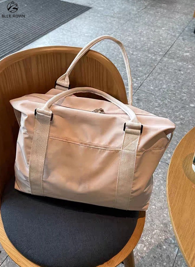 بليه روان شنطة سفر نسائية كبيرة خفيفة مقاومة للماء شنطة كتف مع حزام خلفي للتثبيت على حقيبة السفر - Image 4
