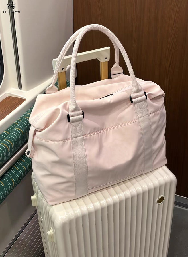 بليه روان شنطة سفر نسائية كبيرة خفيفة مقاومة للماء شنطة كتف مع حزام خلفي للتثبيت على حقيبة السفر - Image 1