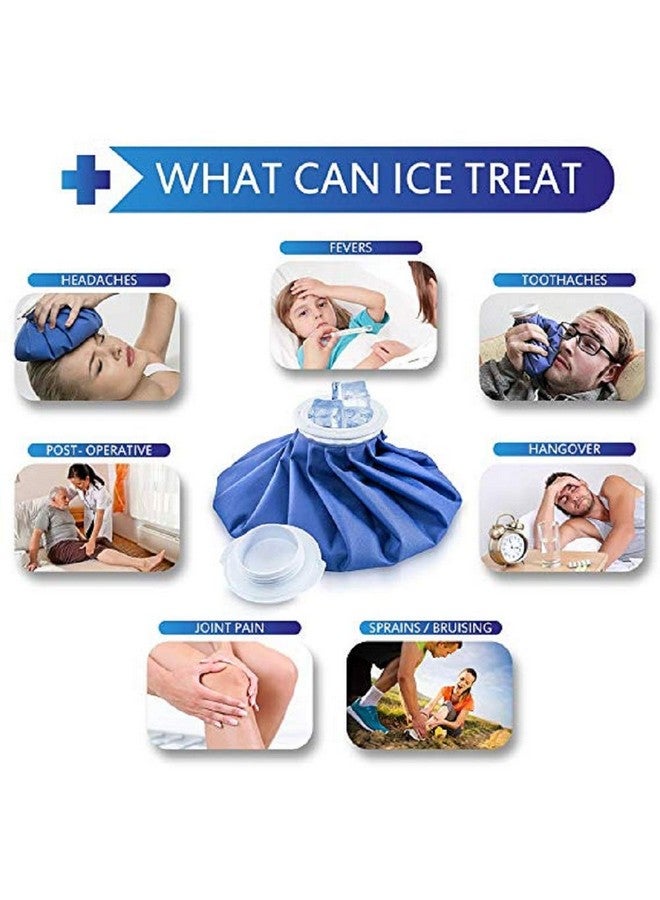 ZOMOZA Reusable Ice Bag, Hot Water Bag For Injuries Pain Relief - Soft Cloth Pain Relief Hot And Cold Therapy Flexible Medical Instant First Aid Kit, Water Ice Cubes Refillable Pack For Knee Ankle Shoulder Back Elbow Head (Multi Color Size-9") - Image 3