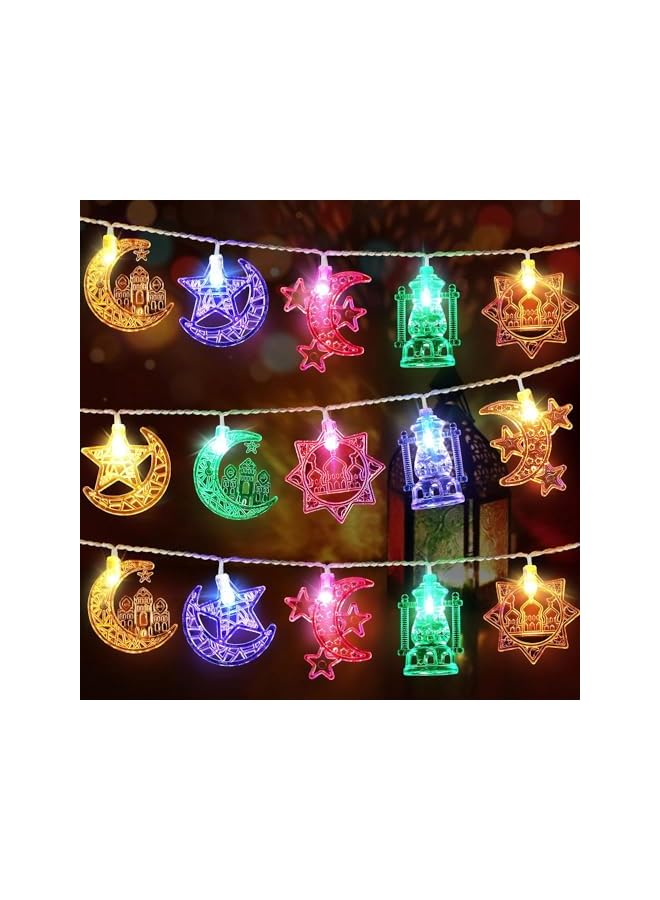 The Bros 3M 20 Led String Lights,Festival Decorative Lights,Star Moon Castle Lantern String Lights with Battery Box,LED Stars Moon Lights Decorations for Home,Curtain,Outdoor Party (Multicolour)  - Image 2