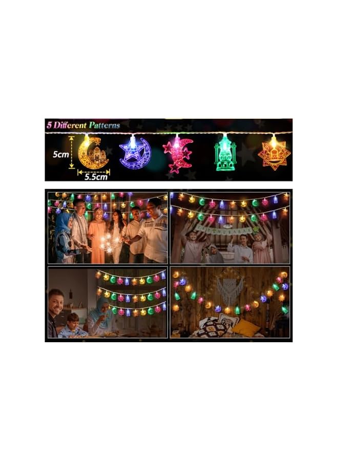 The Bros 3M 20 Led String Lights,Festival Decorative Lights,Star Moon Castle Lantern String Lights with Battery Box,LED Stars Moon Lights Decorations for Home,Curtain,Outdoor Party (Multicolour)  - Image 5