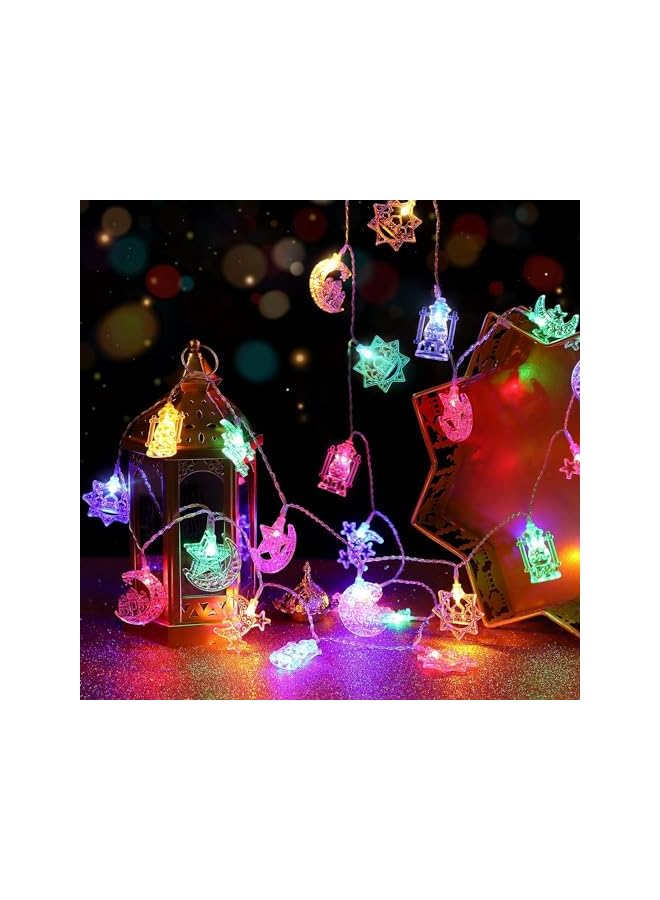 The Bros 3M 20 Led String Lights,Festival Decorative Lights,Star Moon Castle Lantern String Lights with Battery Box,LED Stars Moon Lights Decorations for Home,Curtain,Outdoor Party (Multicolour)  - Image 3