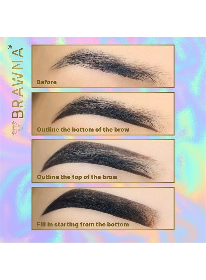 6 Pcs Brow Pro Peel Off Pencils with 1 Sharpener - Black Durable Waterproof Eyebrow Mapping Pencil - Microblading Supplies - PMU Kit…