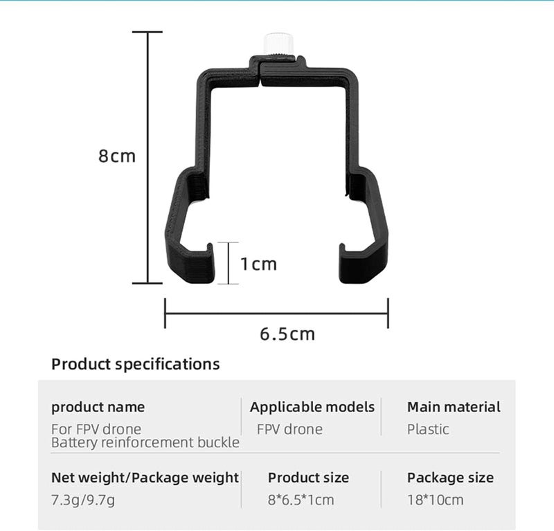 klarako for DJI FPV Battery Reinforced Buckle, Battery Lock Battery Protection Holder, Compatible with DJI FPV Drone Battery Holder - Image 3