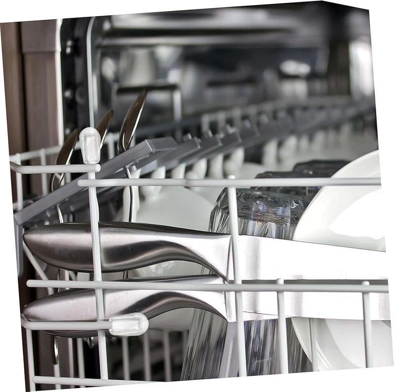 Transparent Round Dishwasher Rack Caps 200pcs Prevent Scratches Easy Install - Image 4
