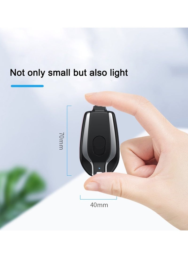 Keychain Mini Power Bank Portable Power Bank Mini Powerbank For Iphone Android TYPE-C Emergency Power