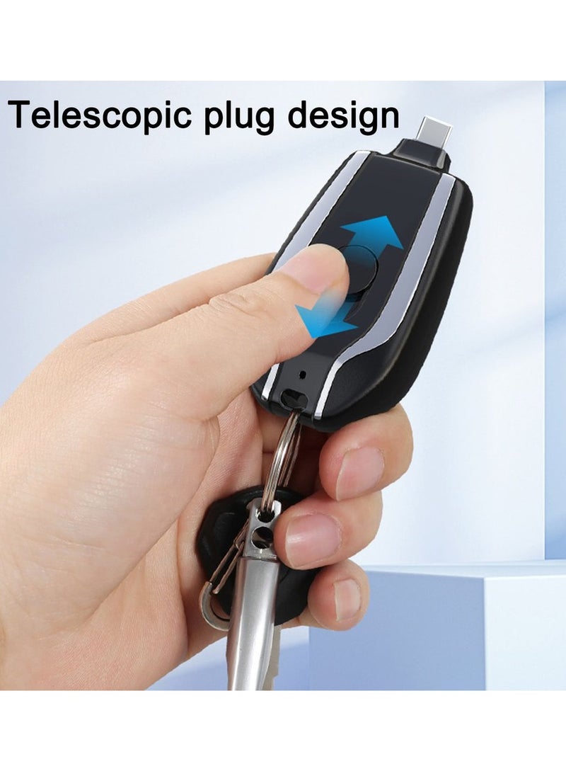 Keychain Mini Power Bank Portable Power Bank Mini Powerbank For Iphone Android TYPE-C Emergency Power