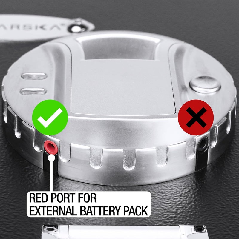 BARSKA External Battery Pack – Backup Power for Biometric Fingerprint Safes, Compatible Only with Select Models, Access During Battery Failure - Image 4