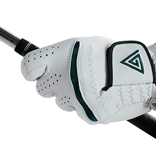 Viper Golf Men's TourTuf 2.0 Cabretta Leather Golf Glove - Left Hand (White, Medium) - Image 1