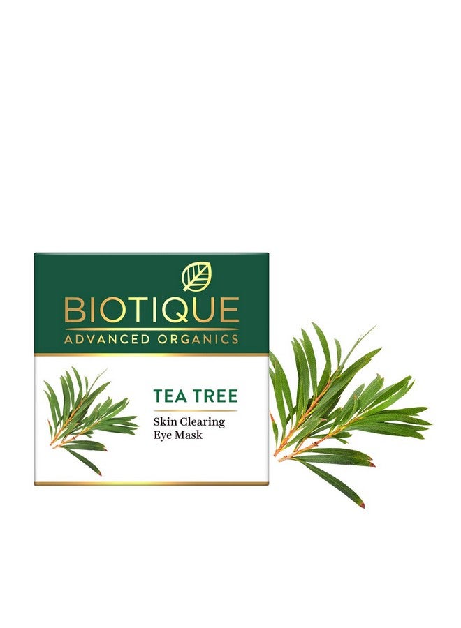 Biotique Tea Tree Skin Clearing Eye Mask, Green, 15 g - Image 2