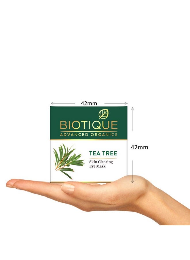 Biotique Tea Tree Skin Clearing Eye Mask, Green, 15 g - Image 4