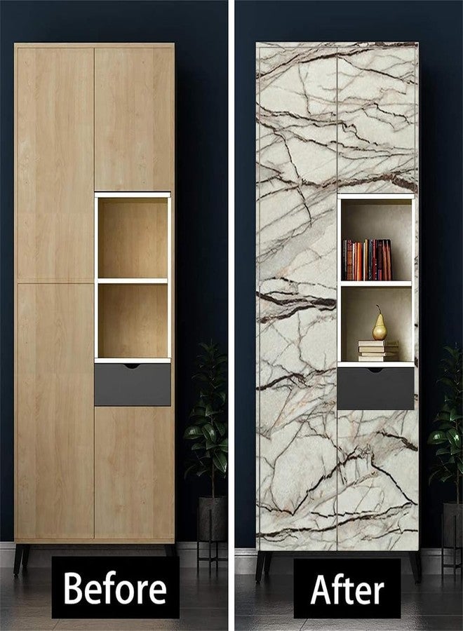 VYNOX Black Shade Marble Wallpaper, Glossy Self Adhesive Vinyl Wall Sticker for Kitchen, Furniture, Almirah, Table, Wardrobe, Wall, Waterproof & Removable - Image 5