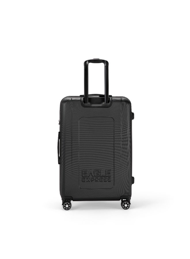 Eagle Express Fusion ABS Hard Trolley Luggage - 28 inch - Black - Scratch-Resistant - Free Protective Cover - 1-Year Warranty - Image 3