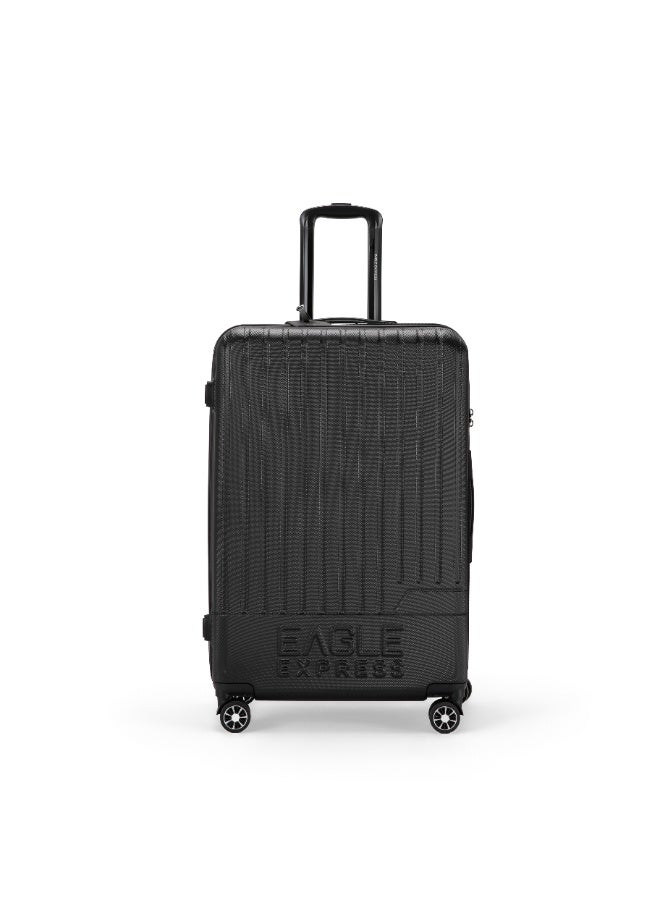 Eagle Express Fusion ABS Hard Trolley Luggage - 28 inch - Black - Scratch-Resistant - Free Protective Cover - 1-Year Warranty - Image 1
