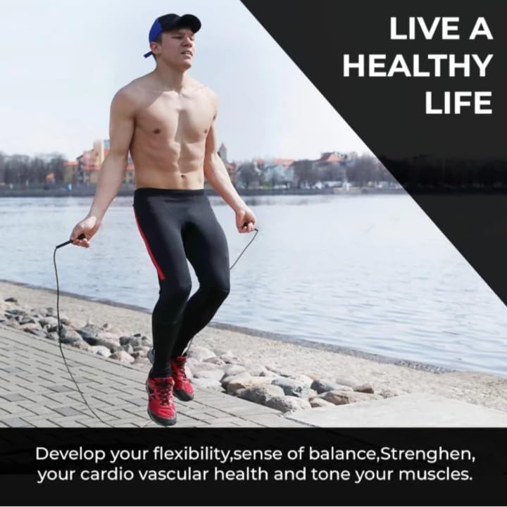 Antina Jump Skipping Rope for Men Gym, Women, Weight Loss, Kids, Girls, Children, Adult Best in Sports, Fitness, Exercise, Workout(pack of 2) - Image 3