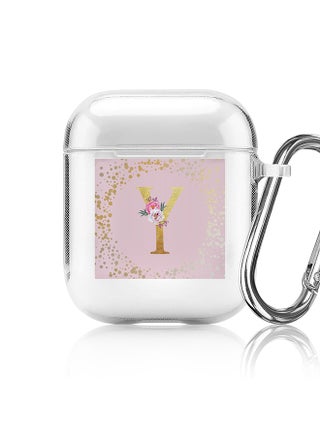 Classic Clear printed Case for Apple Airpods 2 / 1 Soft TPU Gel Thin Transparent Flexible Cover - Custom Monogram Initial Letter Floral Pattern Alphabet - Y (Pink ) - pzsku/Z304D8890DBBD6A111830Z/45/_/1697116171/8bbb983e-1ad6-4b09-9666-8ff0b93b8123