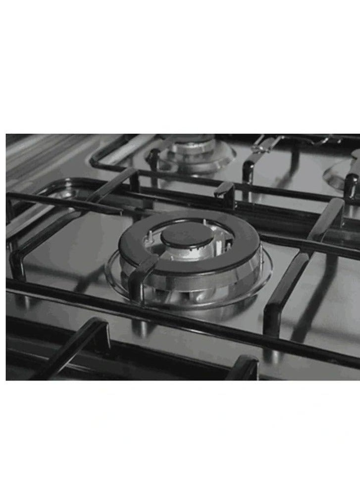 BASIC Gas Oven, 5 Burners, 60*90 cm, Auto Ignition, Rotating Grill + Fan, Steel - BO-R9060 - Image 4