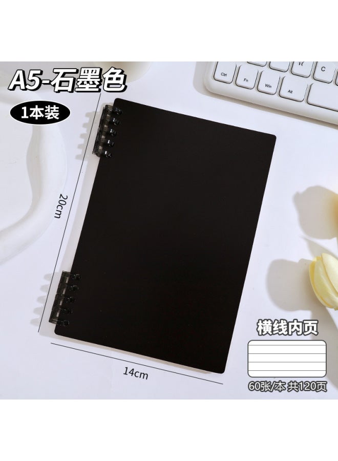 HELPS Creative A5 Non-hand-held Loose-leaf Notebook For Students 60 Sheets Detachable Coil Notebook Thickeneded Horizontal Line Notebook - Image 1