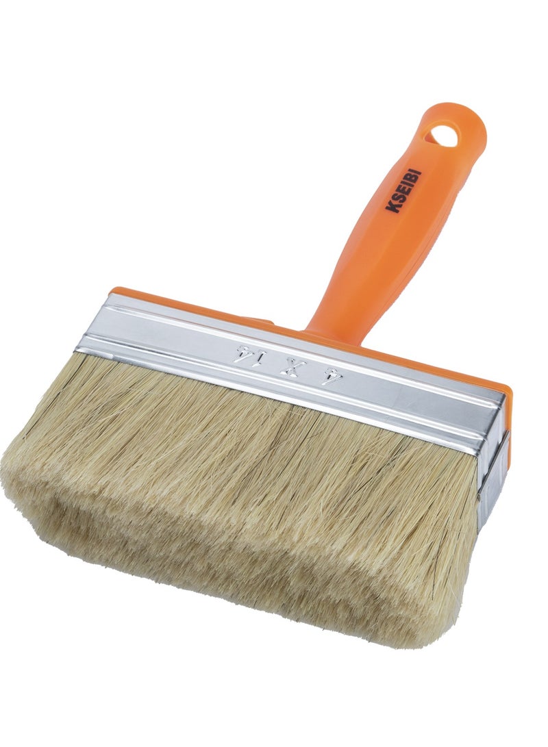 KSEIBI Ceiling Brush with Plastic Handle, Surface Brush for Cleaning Bathroom, Patio, Garage, Kitchen, Bathroom and Tile, Ideal Painting Tools for Indoor/Outdoor Walls,Ceiling, Deck, Fence, Windows and Doors  - Image 1