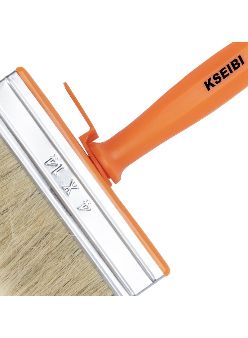 KSEIBI Ceiling Brush with Plastic Handle, Surface Brush for Cleaning Bathroom, Patio, Garage, Kitchen, Bathroom and Tile, Ideal Painting Tools for Indoor/Outdoor Walls,Ceiling, Deck, Fence, Windows and Doors  - Image 3