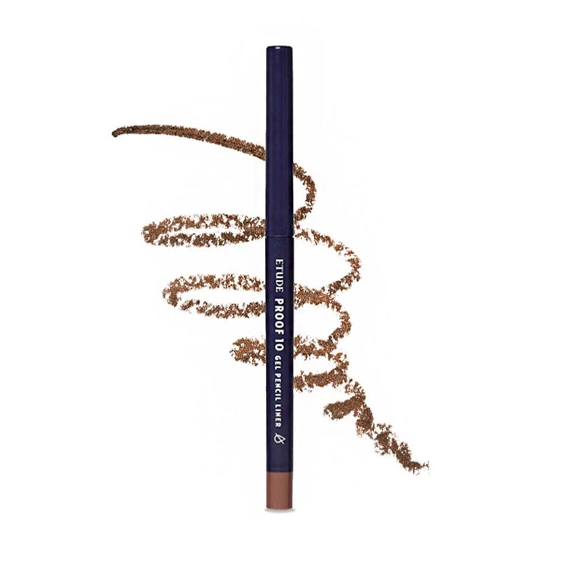 ETUDE Proof 10 Gel Pencil Liner Eyeliner with Wearable Shades Sharpenable Tip Creamy Gel Texture Waterproof SebumProof Precision Liner Korean Makeup Beauty Honey Bronze 0011 Ounce
