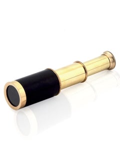 OCEAN INSTRUMENTS Ocea Brass Telescope 6 Inch Mini Pocket Telescope Handheld Leather Spy Glass Telescope Handed Telescope for Nautical Dcor 