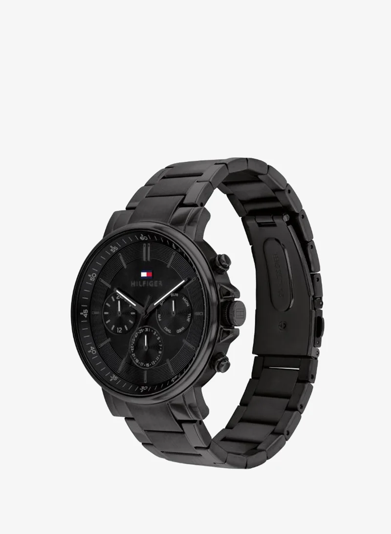 Tommy Hilfiger  Mens Analog Multifunction Quartz Watch With Ip Black Stainless Steel Bracelet - 1710590 for Men | Best Price UAE