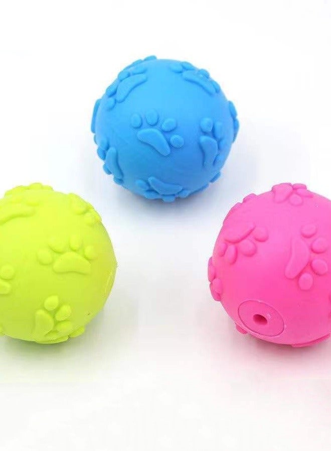1 PC Dog Ball Toys High Bounce Rubber Dog Balls, Durable Solid Interactive Ball, Resistant Teeth Training Dog Toys for Small Medium Large Dog Puppy Water Jump Fetch Play(color random) - Image 3