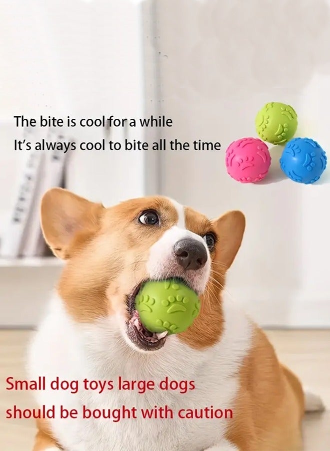 1 PC Dog Ball Toys High Bounce Rubber Dog Balls, Durable Solid Interactive Ball, Resistant Teeth Training Dog Toys for Small Medium Large Dog Puppy Water Jump Fetch Play(color random) - Image 1