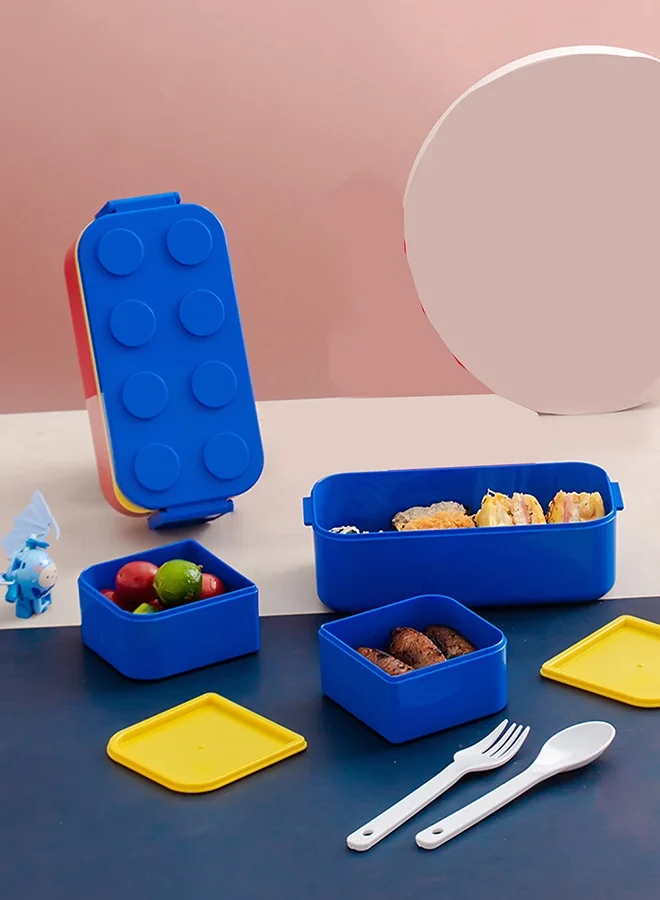 LITTLE SURPRISE BOX Little Surprise Box,2Pcs Rectangle Red Lego Lid Bpa Free Plastic Kids Lunch Box Plus Cup Bottle For Kids