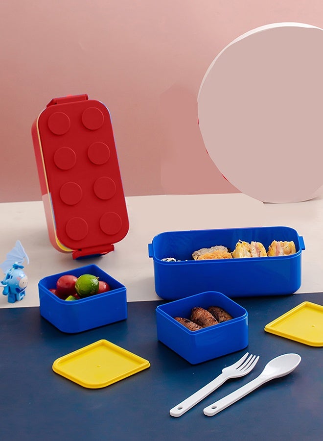 LITTLE SURPRISE BOX Little Surprise Box,2Pcs Rectangle Red Lego Lid Bpa Free Plastic Kids Lunch Box Plus Cup Bottle For Kids - Image 5