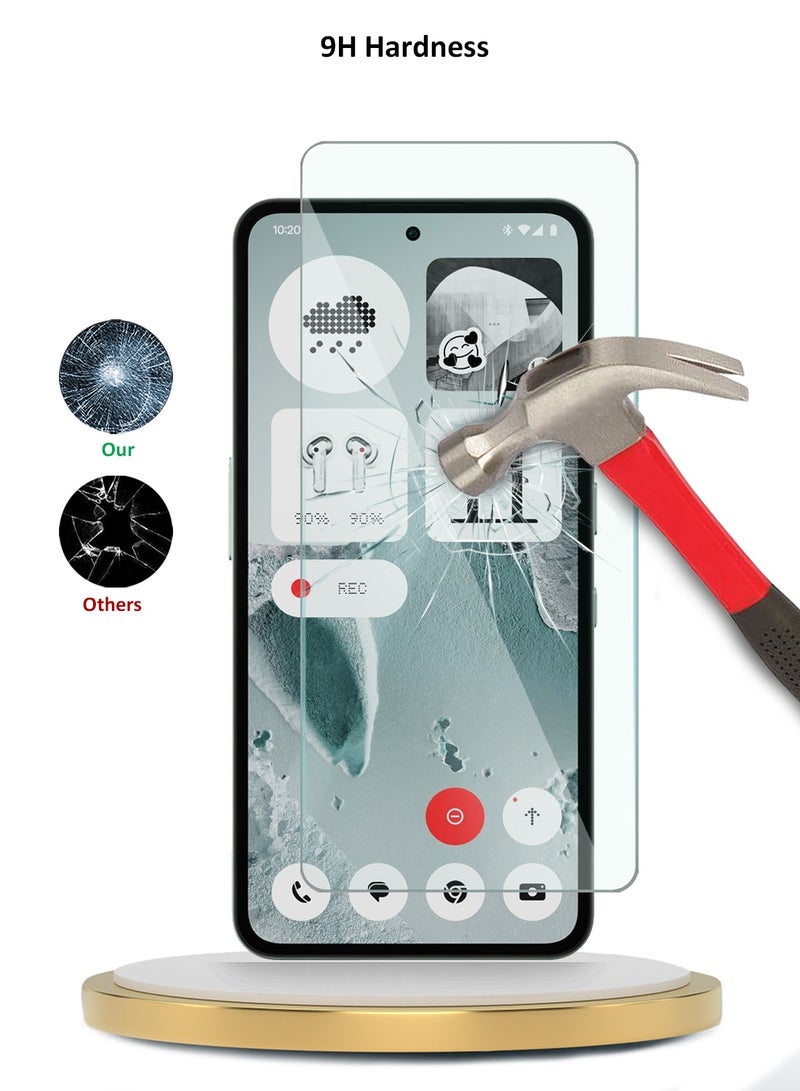دبليو تيك واقٍ للشاشة من زجاج مقوى 9H 2.5D بطول حواف منحنية مخصص لهاتف Nothing CMF Phone 2 Pro 5G من سلسلة WTech Premium 2025 - شفاف - Image 4