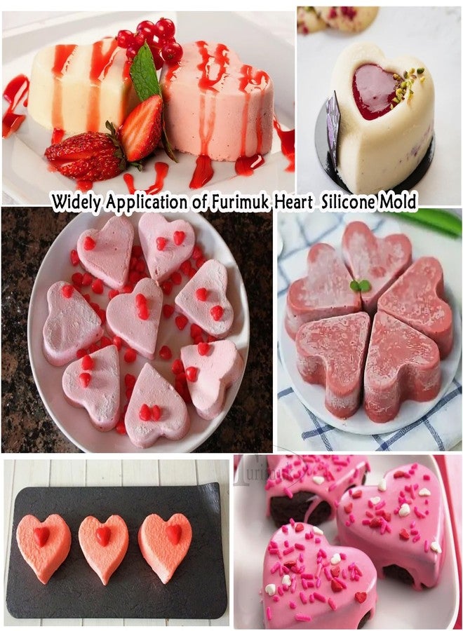 Furimuk 2 Packs Heart Shaped Silicone Mold 12 Holes Heart Molds for Chocolate,Muffins,Cake, Jelly Pudding, Handmade Soap, Bath Bombs Making - Image 5