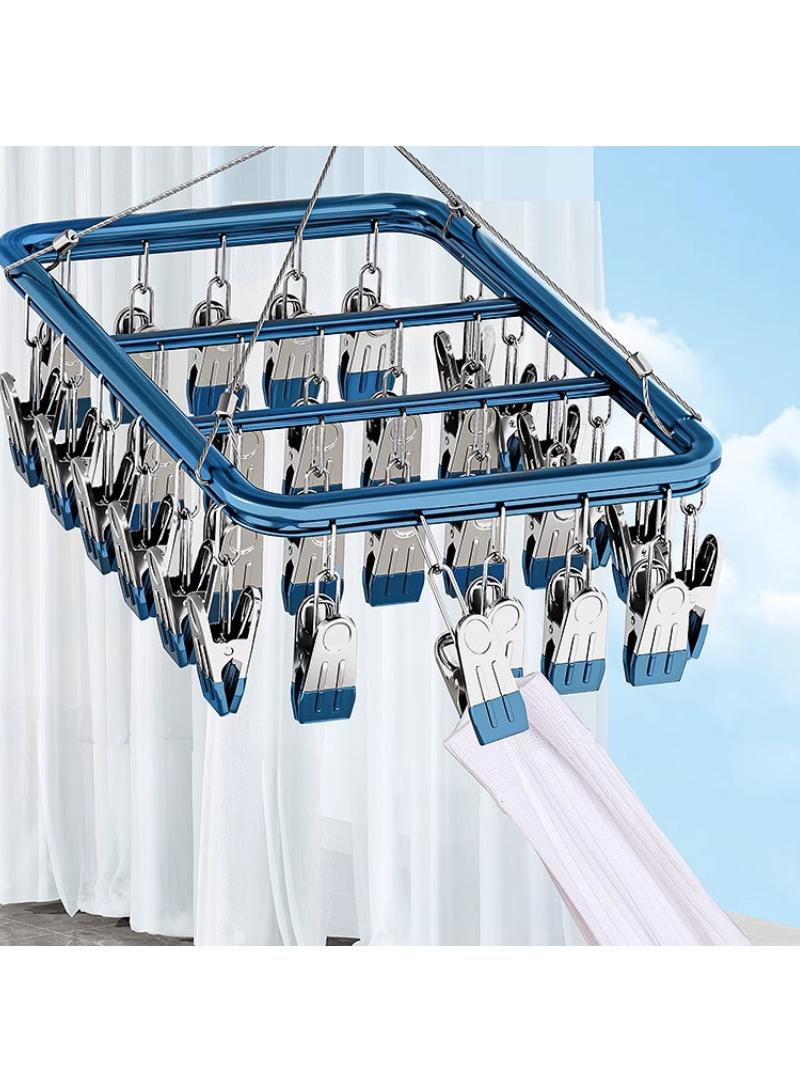 Aluminum alloy sock drying rack, clothes drying rack, balcony clip, multifunctional underwear sock rack - Image 3