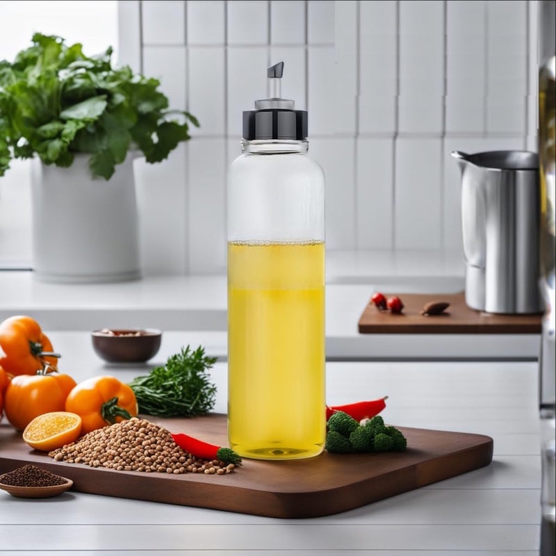 Tosaa Plastic Oil Dispenser 1 litre, 8W x 24H Centimeters, Transparent - Image 4