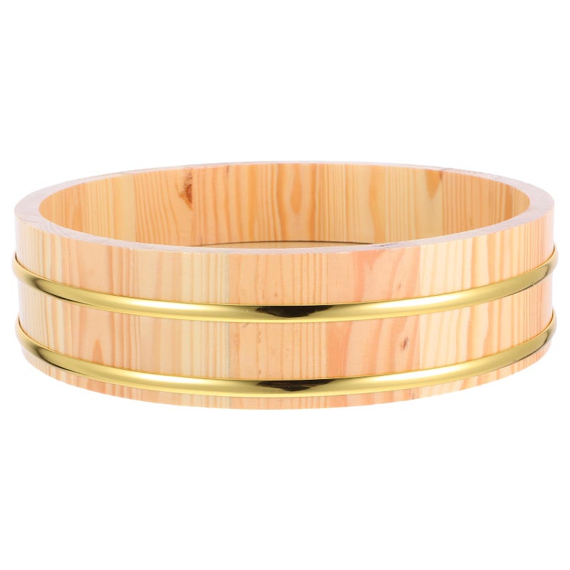 Cypress Wood Sushi Rice Mixing Tub 26cm Hangiri Bowl For Home Kitchen And Restaurant - Image 2