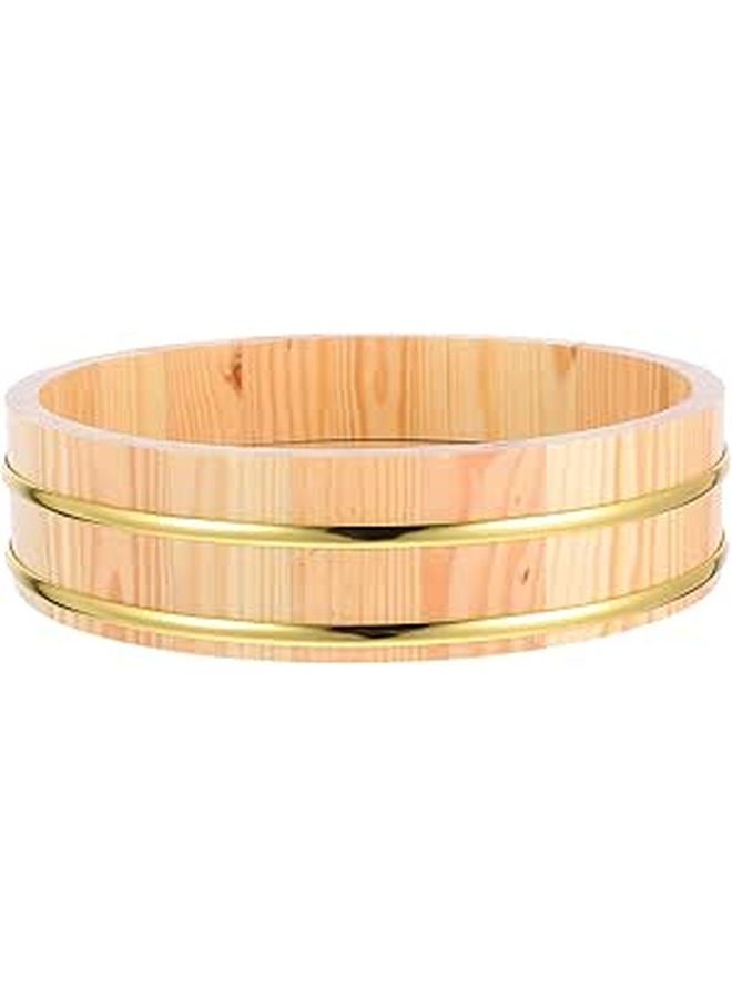 Cypress Wood Sushi Rice Mixing Tub 26cm Hangiri Bowl For Home Kitchen And Restaurant - Image 1