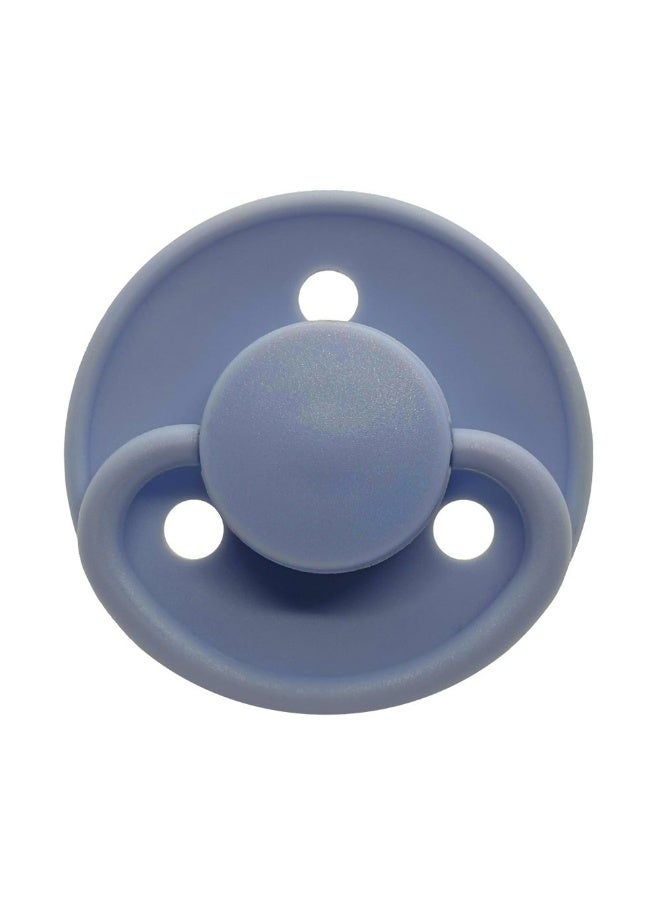 Mininor Pack of 2 Round Pacifier Latex, 0 Months +, Nordic Sky Blue - Image 2