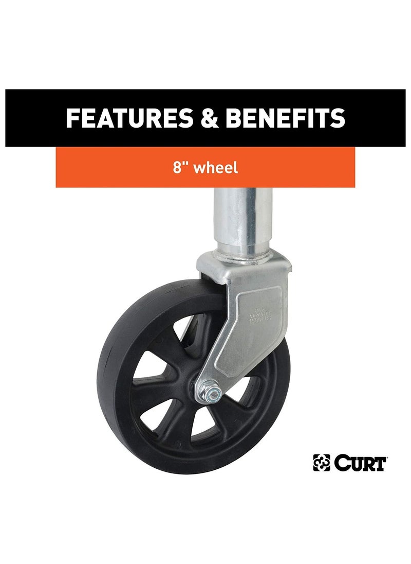 Curt - Marine Boat Trailer Jack with 8-Inch Wheel 1500 lbs 11 Inches Vertical Travel - Image 1