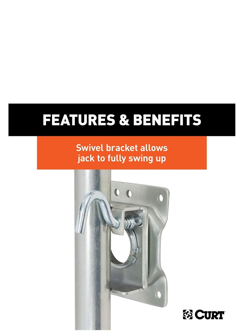 Curt - Marine Boat Trailer Jack with 8-Inch Wheel 1500 lbs 11 Inches Vertical Travel - Image 1
