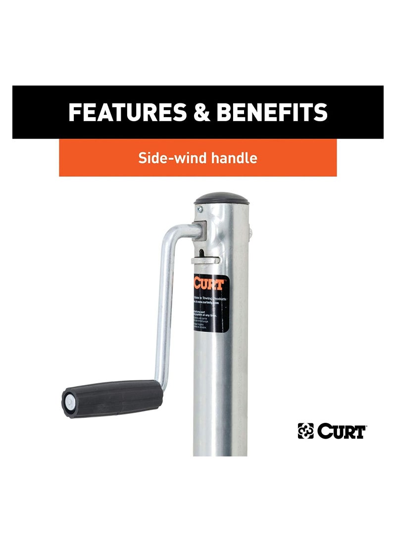 Curt - Marine Boat Trailer Jack with 8-Inch Wheel 1500 lbs 11 Inches Vertical Travel - Image 1