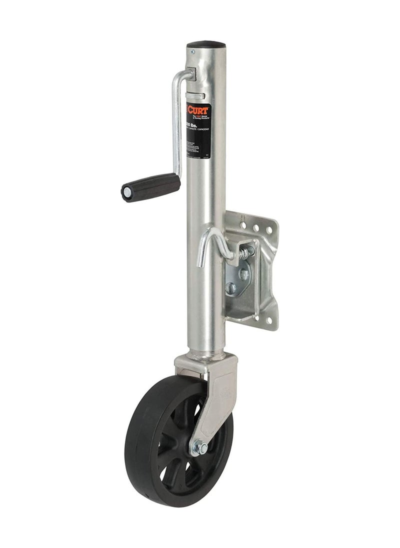 Curt - Marine Boat Trailer Jack with 8-Inch Wheel 1500 lbs 11 Inches Vertical Travel - Image 1