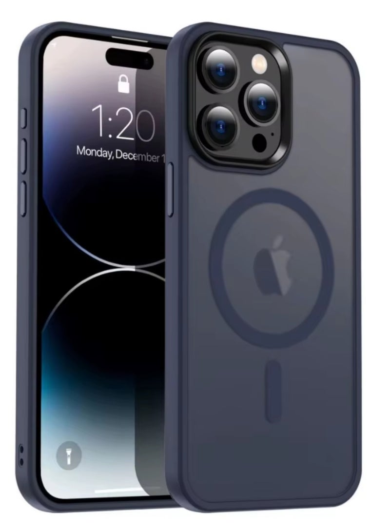 XLogix FrostX for iPhone 15 Pro Max Case, Frosted Blue - Slim Protective Cover with MagSafe Compatibility | Shockproof & Scratch-Resistant Design, FrostX Series - Image 1