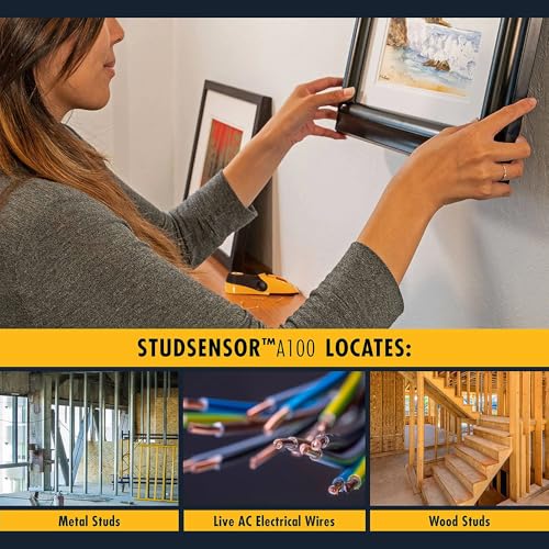 Zircon A100 StudSensor with Bonus Picture Hanging Kit – Accurate Wood & Metal Stud Finder, Detects Live Wires, Includes Hooks, Nails & Hangers for Frames, Mirrors & Home Décor - Image 4