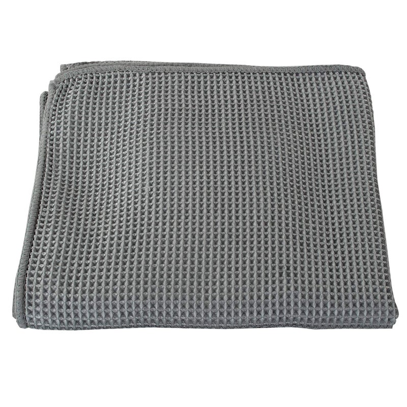 VRT® Microfiber Water Magnet Drying Towel,Microfiber Drying Towel | Waffle Weave Extra Large Microfibre Drying Cloth, 50 cm x 80 cm, 400 GSM (Grey) (Grey) - Image 1