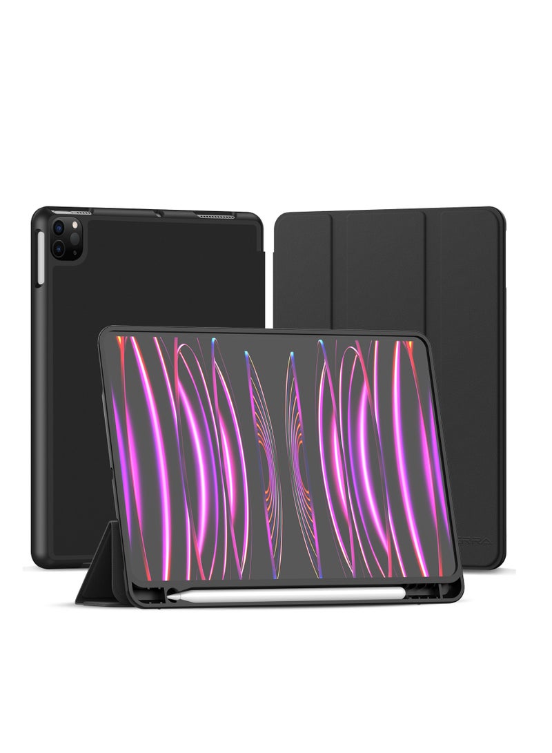 تيرا كفر ايباد تيرا لجهاز أبل ايباد 11 بوصة مع حامل قلم ذكي غطاء ذكي رفيع بمسند قماش أسود - Image 1