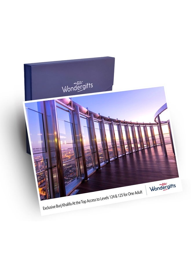 Wondergifts - Burj Khalifa Levels 124 & 125 Ticket – Unmatched Panoramic Views Experience Gift - Image 1