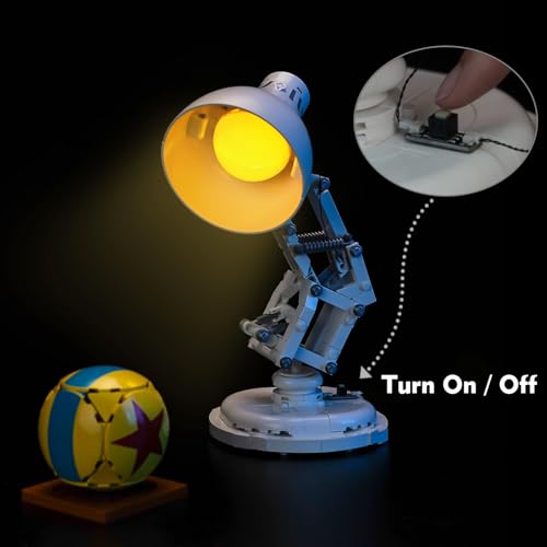 BrickBling Lighting Compatible with Lego Ideas Pixar Luxo Jr 21357 OnOff Button No Damage to Pixar Lamp Not Come with Model Classic Version Light - Image 5
