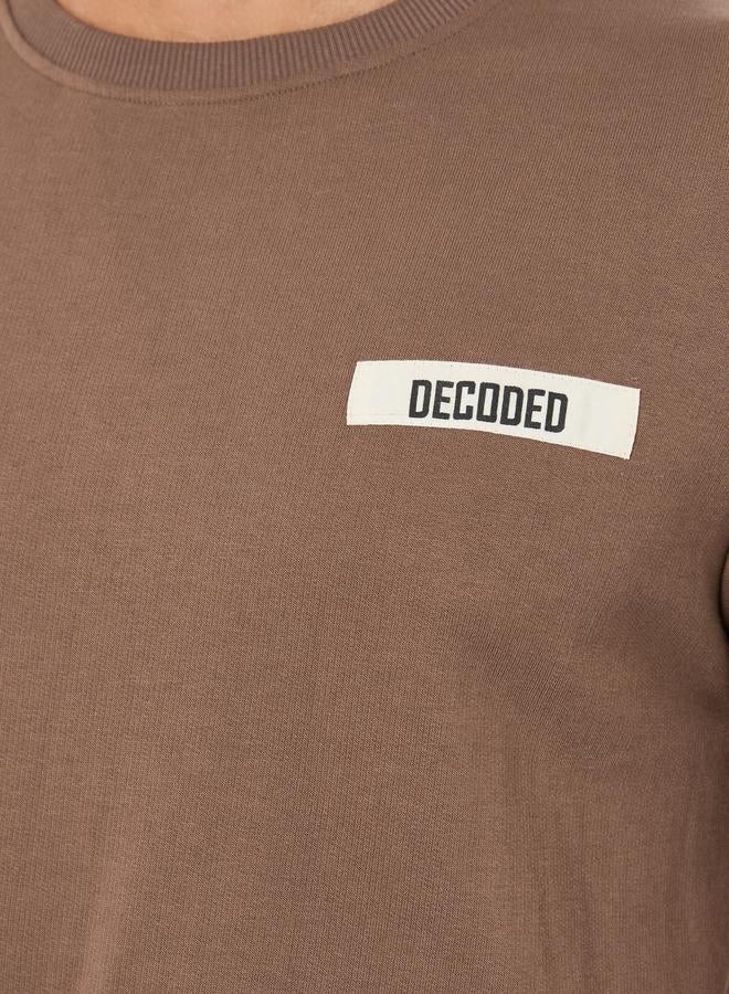 Styli Men Brown Slogan Regular Fit T-Shirt - Image 3